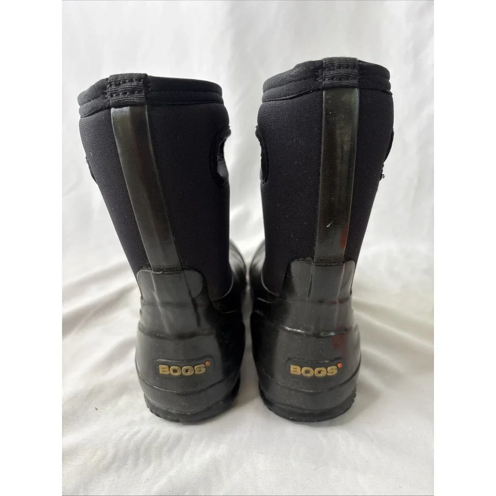 BOGS Classic Mid Handle Black Waterproof Insulated Snow  Boots Women US 7 EUR 38